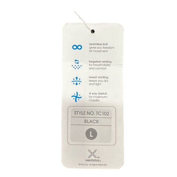 NWT Homma Activewear L Black Leggings High Waist Tummy Compression Slimming Body - Picture 7 of 12